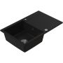Ruvetti Signum 3001SBC160W zlewozmywak granitowy 79x50 cm czarny zdj.5