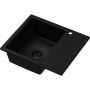 Ruvetti Signum 3001SFB120W zlewozmywak granitowy 59x50 cm czarny zdj.1