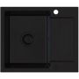 Ruvetti Signum 3001SFB120W zlewozmywak granitowy 59x50 cm czarny zdj.5