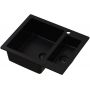 Ruvetti Signum 3001SFB1520W zlewozmywak granitowy 60.5x49.5 cm czarny zdj.1