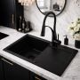 Ruvetti Signum 3001SFB160W zlewozmywak granitowy 79x50 cm czarny zdj.8