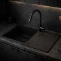 Ruvetti Signum 3001SFB160W zlewozmywak granitowy 79x50 cm czarny zdj.6