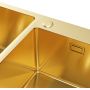 Ruvetti Linar 5002LPVDGOLD260W zlewozmywak z dozownikiem 78x45 cm złoty zdj.4