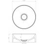 Ruvetti Alana DOLAL3913 umywalka 39x39 cm okrągła nablatowa biała zdj.2