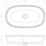 Ruvetti Ariela XL DOLARXL6034 umywalka 60x34 cm owalna nablatowa biała zdj.2