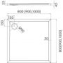 Schedline Estima 3SPE2K9090 brodzik kwadratowy 90x90 cm biały zdj.2