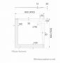 Schedline Libra Black Stone 3SPL1K9090CST brodzik kwadratowy 90x90 cm biały zdj.2