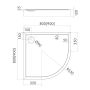 Schedline Cameron Smooth White 3STC1O8080 brodzik półokrągły 80x80 cm biały zdj.2