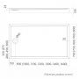 Schedline Cameron Smooth White 3STC2P80130 brodzik prostokątny 130x80 cm biały zdj.2