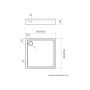Schedline Favory Plus 3STF1K9090 brodzik kwadratowy 90x90 cm biały zdj.3