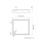 Schedline Favory Plus 3STF1P80100 brodzik prostokątny 100x80 cm biały zdj.3