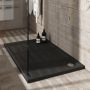 Schedpol Caspar New Black Stone 32345CST brodzik prostokątny z syfonem 100x90 cm czarny zdj.6
