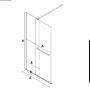 Sea-Horse Creative BK258T10K ścianka prysznicowa walk-in 100 cm czarny mat/szkło przezroczyste zdj.2