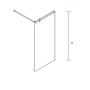 Sea-Horse Creative BKP256T08K ścianka prysznicowa 80 cm czarny mat/szkło przezroczyste zdj.3