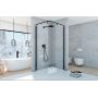 Sea-Horse Creative BKP257T0813K kabina prysznicowa walk-in 130x80 cm prostokątna czarny mat/szkło przezroczyste zdj.1