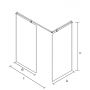 Sea-Horse Creative BKP257T1214 kabina prysznicowa walk-in 140x120 cm prostokątna chrom połysk/szkło przezroczyste zdj.2