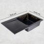 Sink Quality Magnesia MAGB1KDOX zlewozmywak granitowy 76.5x44.8 cm zdj.8