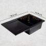 Sink Quality Magnesia MAGC1KDOX zlewozmywak granitowy 76.5x44.8 cm zdj.8