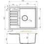 Sink Quality Sapphire SAPB1KKOX zlewozmywak granitowy 56.5x46 cm zdj.3