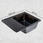 Sink Quality Sapphire SAPB1KKOX zlewozmywak granitowy 56.5x46 cm zdj.9