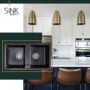 Sink Quality Sapphire SAPB2KBOX zlewozmywak granitowy 79.5x46 cm zdj.6