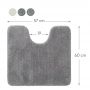Sealskin Cosima 800633 dywanik łazienkowy 60x56 cm pod wc szary zdj.2