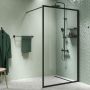 Sealskin Contour CDA31386195100 ścianka prysznicowa walk-in 140 cm czarny mat/szkło przezroczyste zdj.7