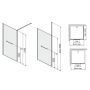 Sanplast Altus 600121255142401 ścianka prysznicowa 110 cm chrom połysk/szkło przezroczyste zdj.2