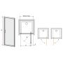Sanplast TX 600271106038231 drzwi prysznicowe z profilem 100 cm uchylne srebrny połysk/szkło ze wzorem zdj.2