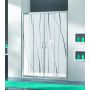 Sanplast TX 600271125038231 drzwi prysznicowe z profilem 150 cm rozsuwane srebrny połysk/szkło ze wzorem zdj.1