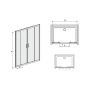 Sanplast TX 600271128038231 drzwi prysznicowe z profilem 180 cm rozsuwane srebrny połysk/szkło ze wzorem zdj.2