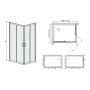 Sanplast TX 600271186038231 kabina prysznicowa 120x90 cm prostokątna srebrny połysk/szkło ze wzorem zdj.2