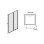 Sanplast TX 600271193038231 drzwi prysznicowe z profilem 90 cm uchylne srebrny połysk/szkło ze wzorem zdj.2