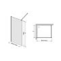 Sanplast TX 600271214038231 ścianka prysznicowa walk-in 100 cm srebrny połysk/szkło ze wzorem zdj.2