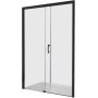 Sanplast Free Zone 600271311059401 drzwi prysznicowe 100 cm rozsuwane czarny mat/szkło przezroczyste zdj.1
