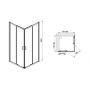 Sanplast Fris 600330005001400 kabina prysznicowa 80x80 cm kwadratowa biały połysk/szkło przezroczyste zdj.2