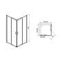 Sanplast Fris 600330006001400 kabina prysznicowa 90x90 cm kwadratowa biały połysk/szkło przezroczyste zdj.2