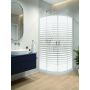Sanplast Fris 600331026001180 kabina prysznicowa 90x90 cm półokrągła biały połysk/szkło ze wzorem zdj.1