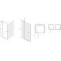 Sanplast Exa Line 600540083059401 drzwi prysznicowe z profilem 120 cm uchylne czarny mat/szkło przezroczyste zdj.2