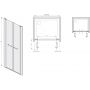 Sanplast Exa Line 600540091038151 drzwi prysznicowe z profilem 70 cm uchylne srebrny połysk/szkło ze wzorem zdj.2