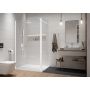 Sanplast Exa Line 600540098024401 kabina prysznicowa walk-in 90x33.5 cm biały mat/szkło przezroczyste zdj.1