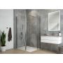 Sanplast Exa Line 600540098038401 kabina prysznicowa walk-in 90x33.5 cm srebrny połysk/szkło przezroczyste zdj.4