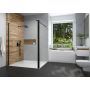 Sanplast Exa Line 600540126059401 kabina prysznicowa walk-in 70x33.5 cm czarny mat/szkło przezroczyste zdj.4