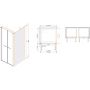 Sanplast Exa Line 600540191059401 ścianka prysznicowa 70 cm czarny mat/szkło przezroczyste zdj.2