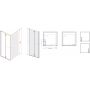 Sanplast Exa Line 600540272038401 drzwi prysznicowe z profilem 80 cm składane srebrny połysk/szkło przezroczyste zdj.2