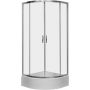 Sanplast Fris 602330035138400 kabina z brodzikiem półokrągła 80x80 cm srebrny zdj.1