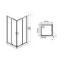 Sanplast Fris 602330106001400 kabina z brodzikiem 90x90 cm kwadratowa biały połysk/szkło przezroczyste zdj.2