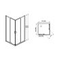 Sanplast Fris 602330206001400 kabina z brodzikiem 90x90 cm kwadratowa biały połysk/szkło przezroczyste zdj.2