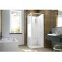 Sanplast Basic Complete Mineral 6024600221012H0 kabina z brodzikiem i zestawem prysznicowym 80x80 cm kwadratowa biały połysk/szkło ze wzorem zdj.1