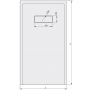 Sanplast Modern Mineral 645570066001000 brodzik prostokątny 130x100 cm biały zdj.2